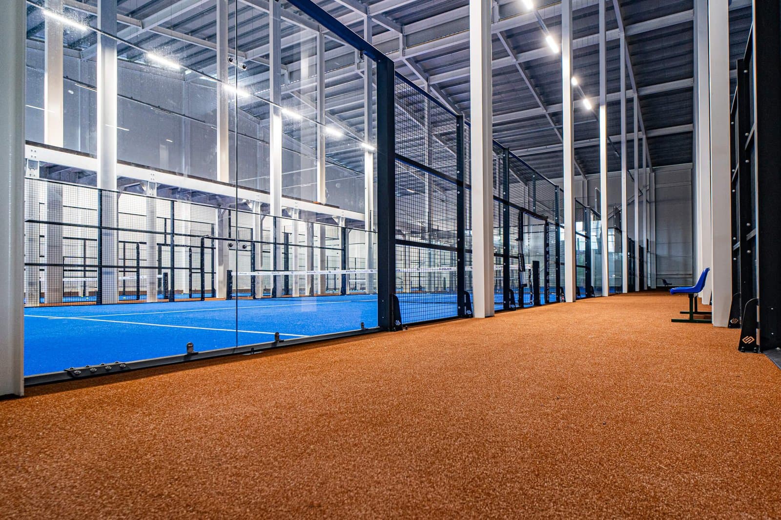Evolve padel court and surrounding walkway surface